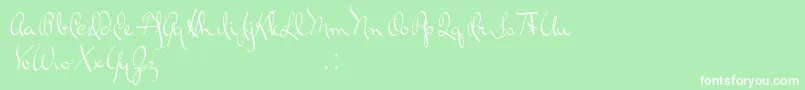 RalphWalker Font – White Fonts on Green Background