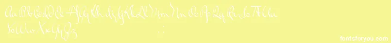 フォントRalphWalker – 黄色い背景に白い文字