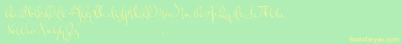 RalphWalker Font – Yellow Fonts on Green Background