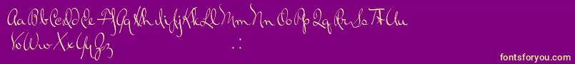 RalphWalker Font – Yellow Fonts on Purple Background