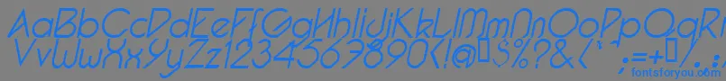 PacotillItalLight Font – Blue Fonts on Gray Background