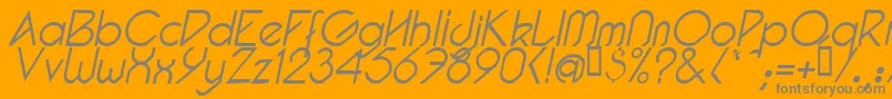 PacotillItalLight Font – Gray Fonts on Orange Background