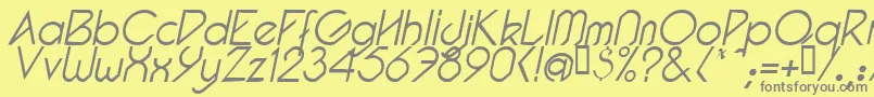PacotillItalLight Font – Gray Fonts on Yellow Background