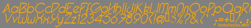 PacotillItalLight Font – Orange Fonts on Gray Background