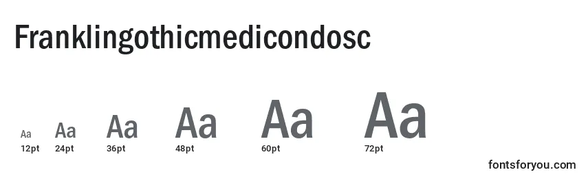 Размеры шрифта Franklingothicmedicondosc