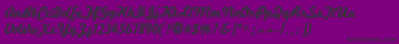 MarketingScriptInline Font – Black Fonts on Purple Background