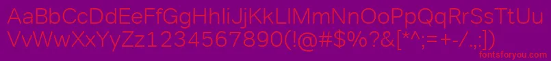 fuente TondocorpLight – Fuentes Rojas Sobre Fondo Morado