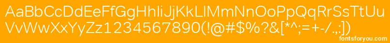 Шрифт TondocorpLight – белые шрифты на оранжевом фоне