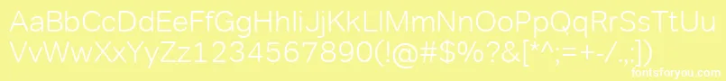 Шрифт TondocorpLight – белые шрифты на жёлтом фоне