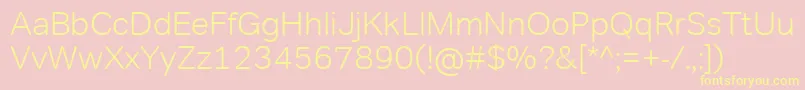 TondocorpLight-Schriftart – Gelbe Schriften auf rosa Hintergrund