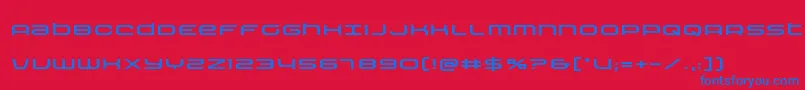 フォントNextwaveexpand – 赤い背景に青い文字