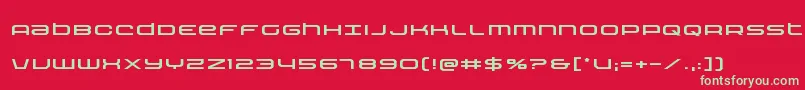 フォントNextwaveexpand – 赤い背景に緑の文字