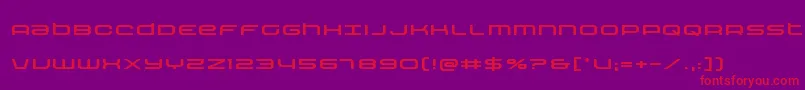 Czcionka Nextwaveexpand – czerwone czcionki na fioletowym tle