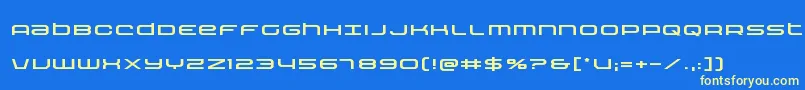フォントNextwaveexpand – 黄色の文字、青い背景