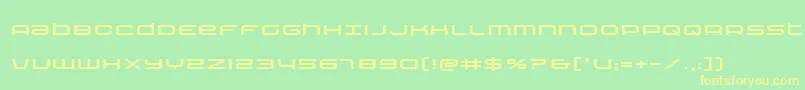 Nextwaveexpand-Schriftart – Gelbe Schriften auf grünem Hintergrund