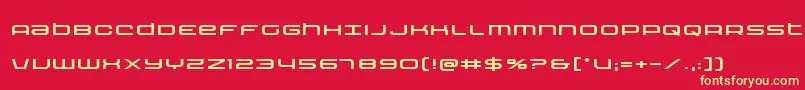 Nextwaveexpand Font – Yellow Fonts on Red Background