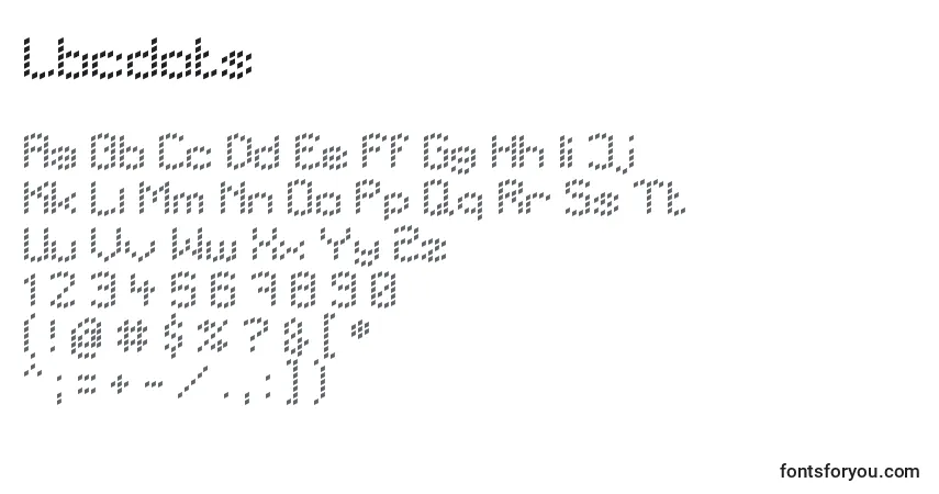 Шрифт Lbcdots – алфавит, цифры, специальные символы