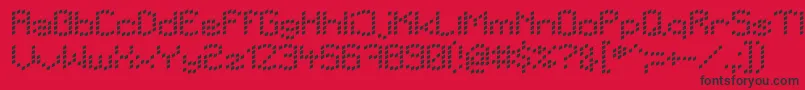 Lbcdots Font – Black Fonts on Red Background