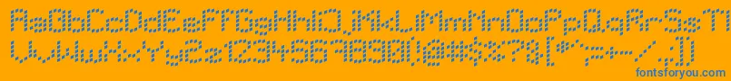 Lbcdots Font – Blue Fonts on Orange Background