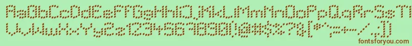 Lbcdots Font – Brown Fonts on Green Background