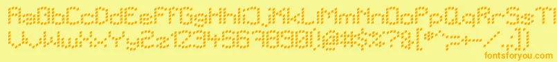 Lbcdots Font – Orange Fonts on Yellow Background