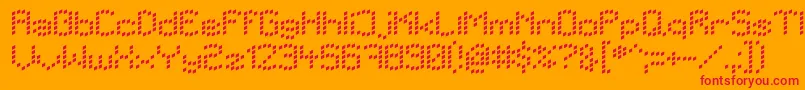 Lbcdots Font – Red Fonts on Orange Background