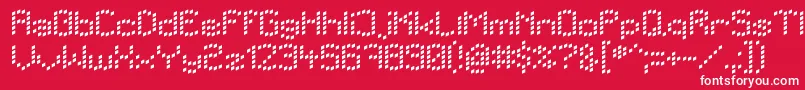 Lbcdots Font – White Fonts on Red Background