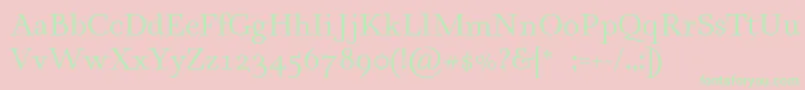 Renzo Font – Green Fonts on Pink Background