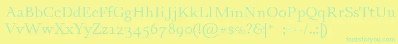 Renzo Font – Green Fonts on Yellow Background