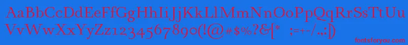 Renzo Font – Red Fonts on Blue Background