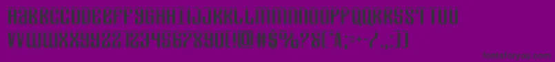Fonte Departmenthlaser – fontes pretas em um fundo violeta