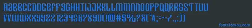 Departmenthlaser Font – Blue Fonts on Black Background