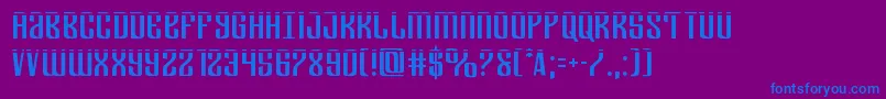 Departmenthlaser-fontti – siniset fontit violetilla taustalla