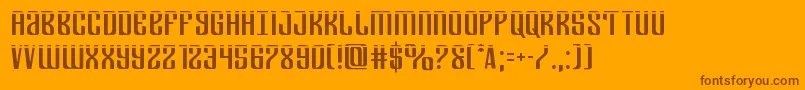Departmenthlaser Font – Brown Fonts on Orange Background