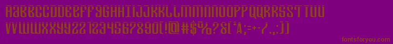 フォントDepartmenthlaser – 紫色の背景に茶色のフォント