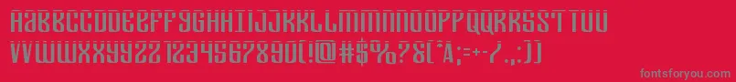 Departmenthlaser-fontti – harmaat kirjasimet punaisella taustalla