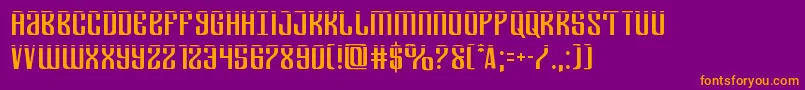 Шрифт Departmenthlaser – оранжевые шрифты на фиолетовом фоне