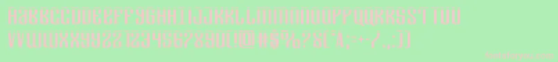 フォントDepartmenthlaser – 緑の背景にピンクのフォント