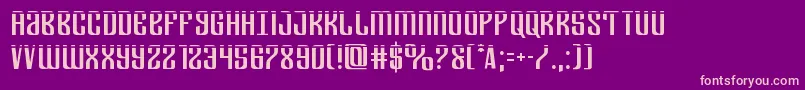 Departmenthlaser-fontti – vaaleanpunaiset fontit violetilla taustalla