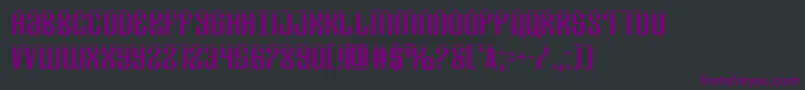 Шрифт Departmenthlaser – фиолетовые шрифты на чёрном фоне