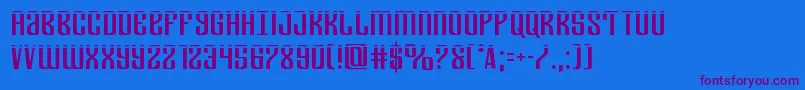 Departmenthlaser Font – Purple Fonts on Blue Background