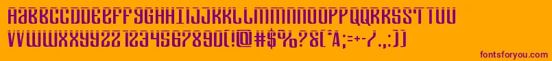 Departmenthlaser Font – Purple Fonts on Orange Background