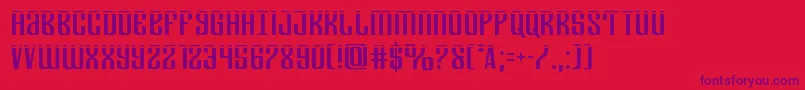 Departmenthlaser-fontti – violetit fontit punaisella taustalla