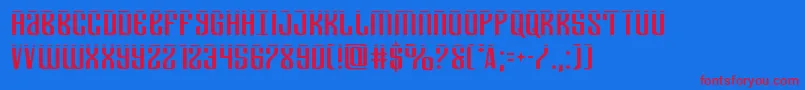 Departmenthlaser-fontti – punaiset fontit sinisellä taustalla