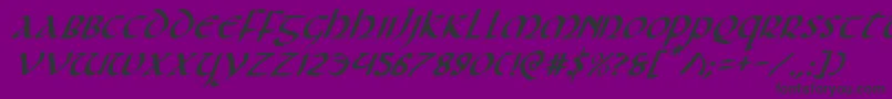 Foucaulti Font – Black Fonts on Purple Background