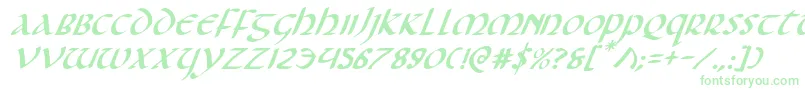 Foucaulti Font – Green Fonts on White Background