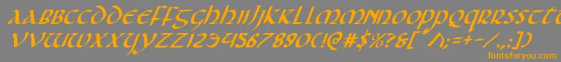 Foucaulti Font – Orange Fonts on Gray Background