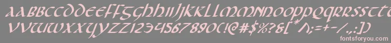 Foucaulti Font – Pink Fonts on Gray Background