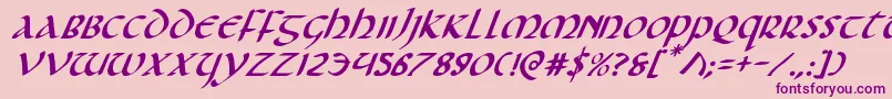 Foucaulti Font – Purple Fonts on Pink Background