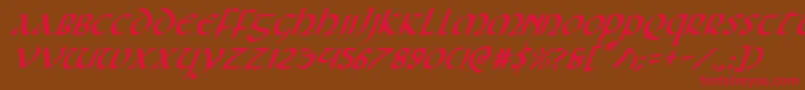 Foucaulti Font – Red Fonts on Brown Background